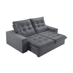 Sofá 4 Lugares Retrátil e Reclinável Martins M-166 Veludo