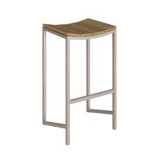 Banqueta Escama sem Encosto - Olmo/Champagne