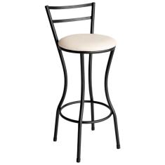 Banqueta Alta Home em Aço Carbono