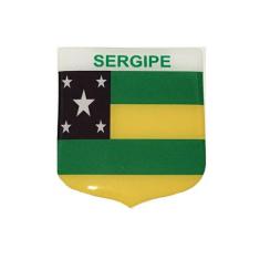 Adesivo Resinado Em Escudo Da Bandeira Do Sergipe - Mundo Das Bandeira