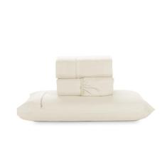 Jogo de Lençol Solteiro Micropercal Elegante 200 Fios Ponto Palito 3 P