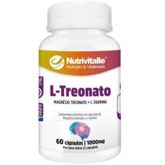 L Treonato Magnésio Treonato + Taurina 60 Cáps Nutrivitalle