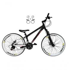 Bicicleta Aro 26 Vikingx Tuff X44 Preto-branco 21v Freios A Disco Hidráulicos(óleo) Aros Vmaxx Brancos