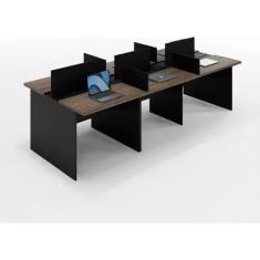 Mesa Escritório Plataforma 6 Lugares 2,70x1,20 - ATACADÃO DOS MÓVEIS E