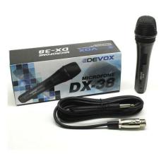 Microfone Devox Profissional Com Fio Dinâmico Dx-38 Com Cabo, Preto