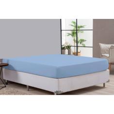 Lençol Para Hotel Clinica Hospedaria Cama Queen Azul