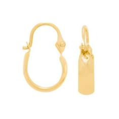 Brinco Infantil Rommanel Banhado A Ouro Pequena Argola Lisa 520763, 0