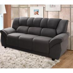 Sofá 3 Lugares Hellen Buarque com 184cm de Largura e Revestimento em Veludo 