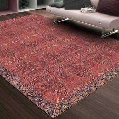 Tapete Persa Vermelho Casa Dona Antiderrapante 100 x 140 cm