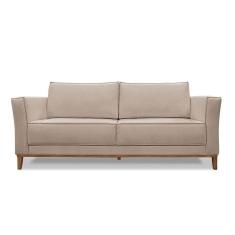 Sofá 2 Lugares Base De Madeira Grace 190 Cm Linho S04 - D`rossi Cor Areia