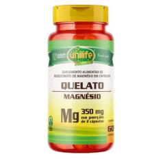 Magnésio Quelato 60 cápsulas de 350mg - Unilife