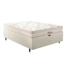 Cama Box Baú com Colchão Casal Herval Atlanta, Molas Bonnel, 66 x 138 