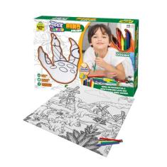 Tapete Para Colorir Infantil C/ Canetinhas Dinossauro Samba