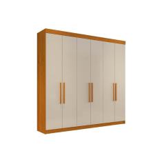 Guarda Roupa Casal 6 Portas E 4 Gavetas França Cinamomo-off White Conquista
