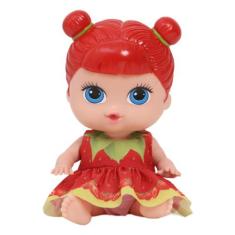 Boneca Bebê Menina Com Aroma de Morango Articulada Divertida - Cotiplá