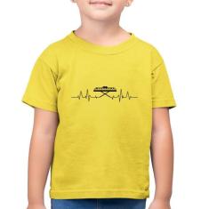 Camiseta Algodão Infantil Teclado Batimentos Cardíacos - Foca na Moda,