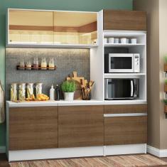 Cozinha Compacta Diamante Pop com Armário Branco Rustic