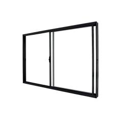 Janela De Correr Abertura Direita Exclusiva 2 Folhas Vidro Liso 100x100cm Crv Portas E Janelas Preto