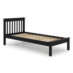 Cama Solteiro Inglesa Em Madeira Maciça Mv Outlet Preto