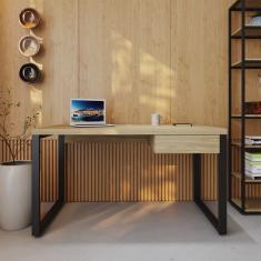 Escrivaninha Yon Operacional Com 1 Gaveta 135x70x75 Vermont-preto