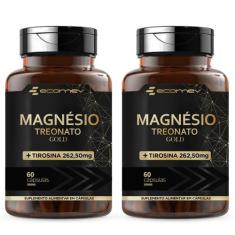 2x Treonato de Magnesio + L Tirosina Gold 500mg 120 Cápsulas Ecomev