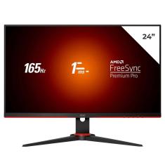 MONITOR GAMER AOC VIPER 24&quot;, LED, FULL HD, 1MS, 165HZ, FREESYNC, HDMI/DP, 24G2SE