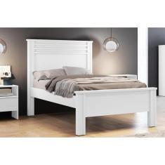 Cama Solteiro Verona NEVE (Branco 23) - Novo Horizonte