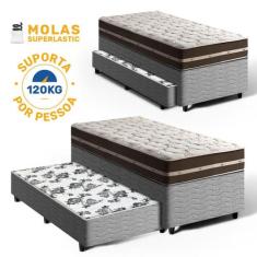 Cama Box com Colchão de Molas Ensacadas Anjos Classic Pocket com Auxil