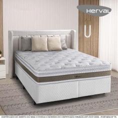 Cama Box Herval Queen Amore, 67x158x198 cm, Molas Ensacadas