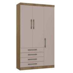 Módulo De Guarda Roupa Eucamoveis Paris 3 Portas 4 Gavetas
