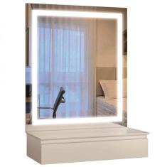 Penteadeira Camarim 1 Gaveta Paris com Espelho Led Mavaular