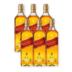 Combo Whisky Johnnie Walker Red Label 1L - 6 Unidades