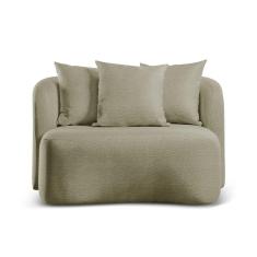 Sofá Curvo Orgânico Orion bouclé Verde 403