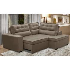 Sofá de Canto Retrátil e Reclinável com Molas LD 2,50x2,00m Viviane Su