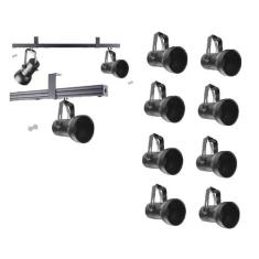 Kit 8 Spot Trilho Perfilado Eletro calha Par20 Bulbo OL7 - Hiperlight