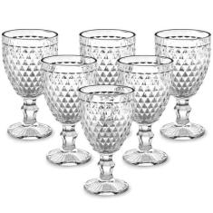 Jogo 6 Taças Vidro 240ml Verre Transparente - Mimo Style