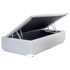 Cama Box Baú Solteiro Sintético Branca - 39x78x188 - Lordcolchoes