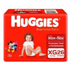 FRALDA HUGGIES SUPREME CARE MEGA XG - 26 unidades