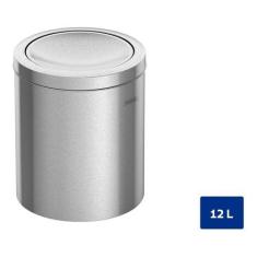 Lixeira Inox Tramontina Swing Tampa Basculante 12 L, Prateado