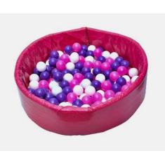 Piscina de Bolinha Espumada Pink / Azul / Laranja com 100 bolinhas - L