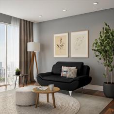 Sofá 2 Lugares Nina Preto