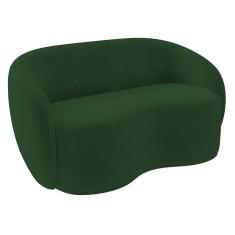 Sofá 3 Lugares Living Orgânico Sala De Estar 180cm Garbin K04 Veludo Verde - Mpozenato