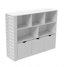 Estante Infantil Para Carrinhos Ada 100% Mdf Brinquedos Baús