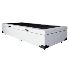 Cama Box Baú Solteirão King Sintético Branco, Imperium do Sono, Com Pi