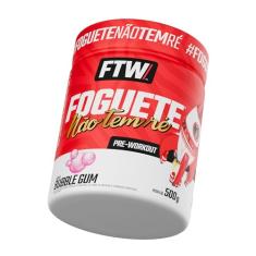FTW Foguete Não Tem Ré Pré-Workout em Pó com Creatina, Beta-Alanina, Cafeína e Aminoácidos, Suplemento para Desempenho (500g, Bubble Gum)