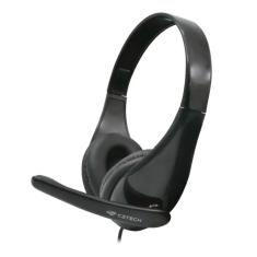 Headset C3Tech PH-340BK - Microfone giratório - USB - Preto-Unissex