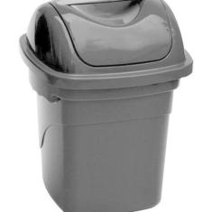 Lixeira Plasvale Basculante Plástico Pp 10L Preta