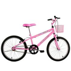 Bicicleta Infantil Aro 20 Feminina Melissa Com Cesta Rosa - Dal'annio