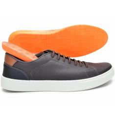 Tenis Sapatenis Masculino Palmilha Gel Cafe