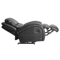 Poltrona Reclinável P/ Sala Divino Urbany Zero Wall Motorizada C/ Vibro Massagem Giro, Balanço Courano Preto - Probel